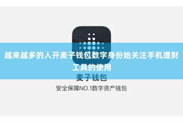 越来越多的人开麦子钱包数字身份始关注手机理财工具的使用