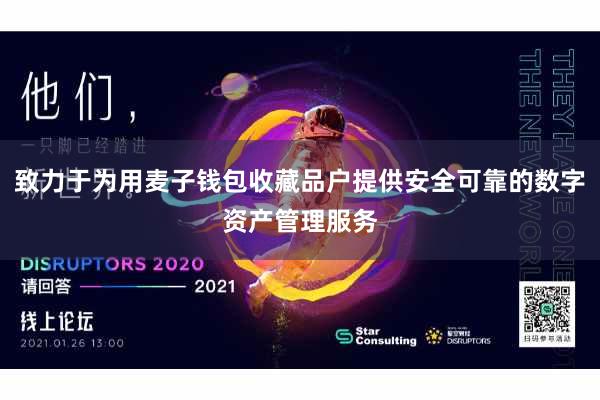 致力于为用麦子钱包收藏品户提供安全可靠的数字资产管理服务