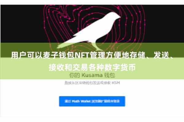 用户可以麦子钱包NFT管理方便地存储、发送、接收和交易各种数字货币